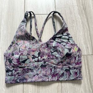 Lululemon In Alignment Longline bra in Terrazo Glaze multi, size 6